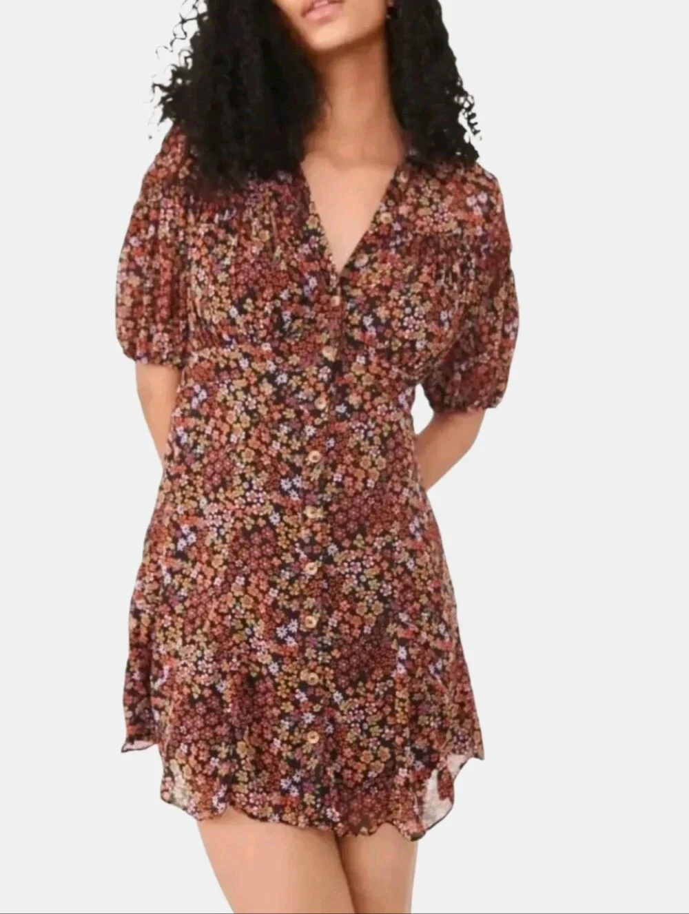 NWT Free People 'Bonnie' Retro Floral Dress